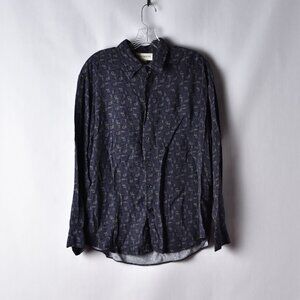 Reunion Menswear Mens Medium Button Up Long Sleeve Shirt Vintage